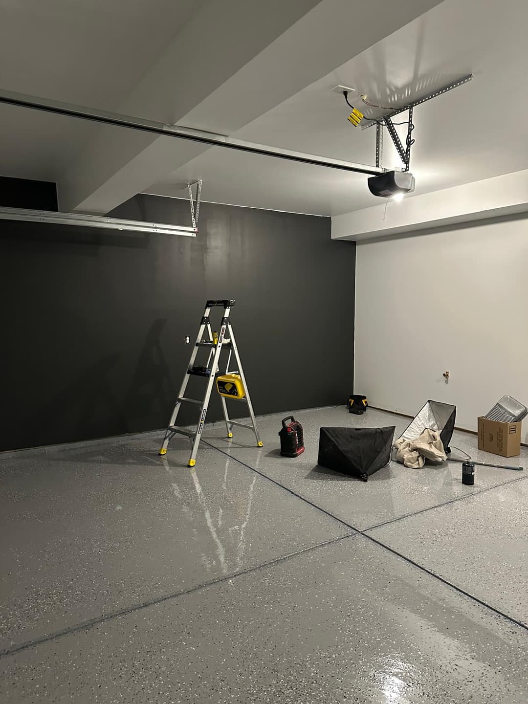 Garage floor after epoxy