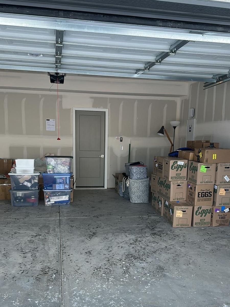 Garage floor before epoxy